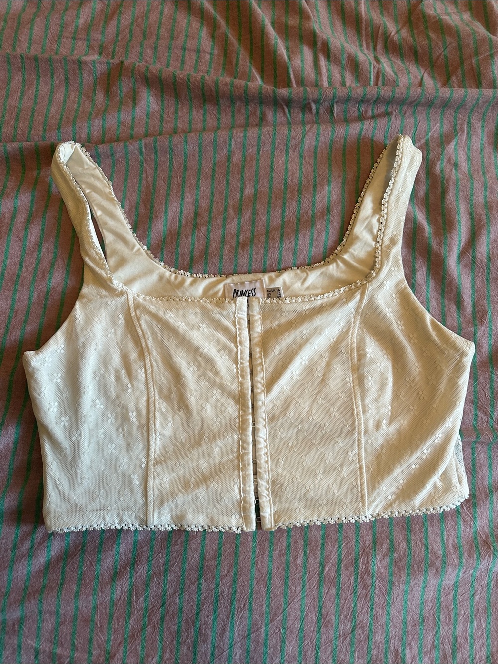 Princess Polly Lace-Trim Cropped Top